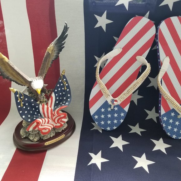 Women's American Flip flops, 4th July flip flops, Independence Day flip flops. - Picture 17 of 17
